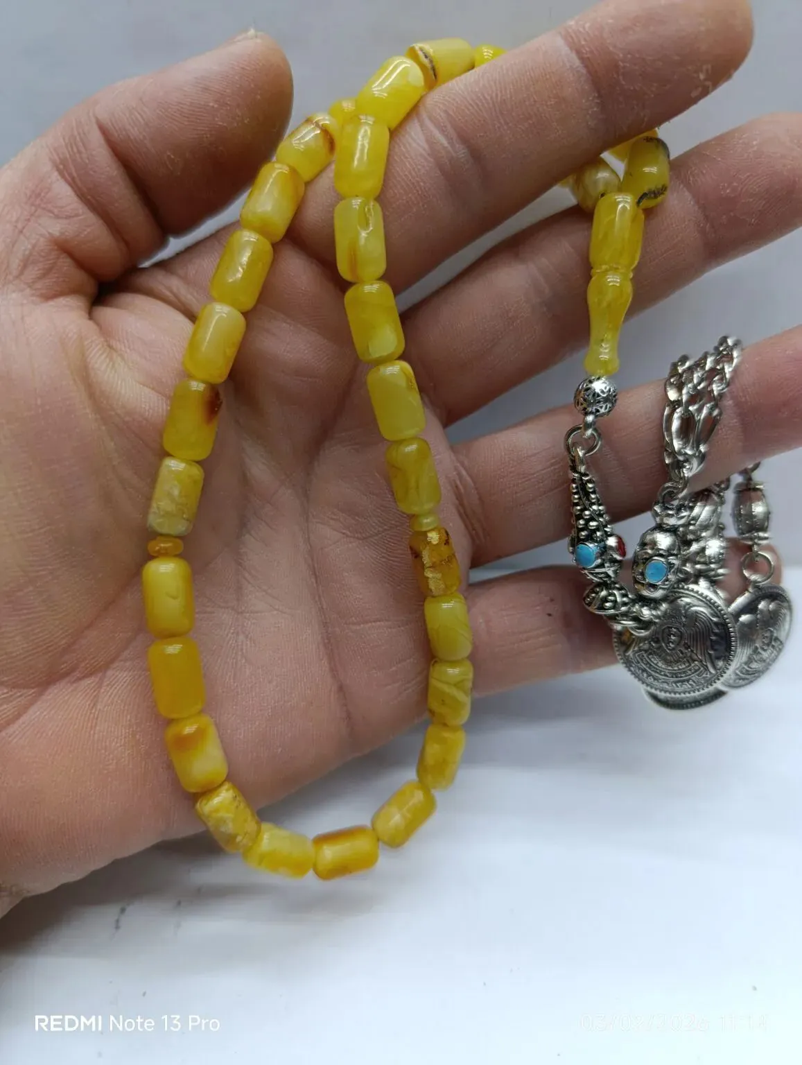 Damla Kehribar Tesbih - Görsel 2