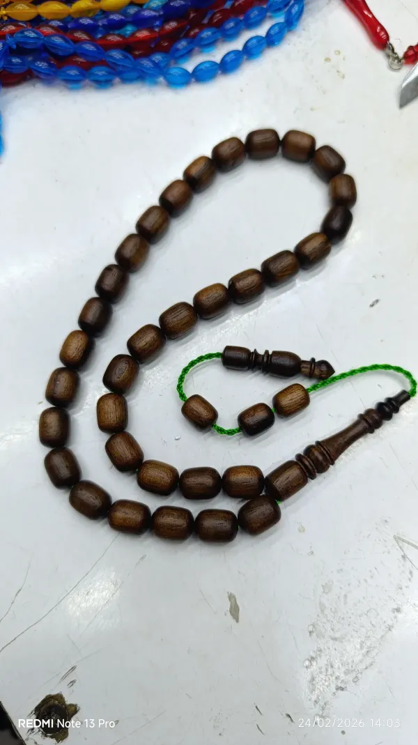 Abanoz 33'lük kapsül kesim tesbih